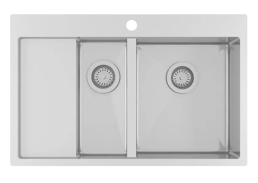 Ausmann Oder Blue 1,5 rostfri diskho 78x50cm planlimmad och ovanpåliggande med avrinningsyta 1208957125 Begränsat antal