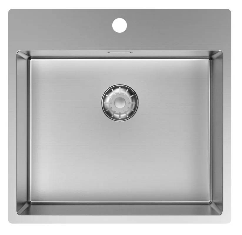 Pure.Sink Comfort Rostfritt stålhandfat 54x52 cm, Tapwing med kranhålsrad PCM5040T-02 Kundfavorit