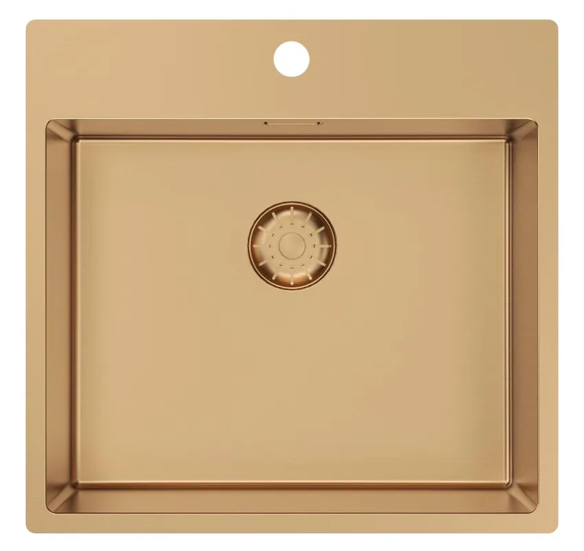 Pure.Sink Comfort Rose kopparhandfat 54x52 cm med kranvinge och kranhålsrad PCM5040T-62 Kampanjpris