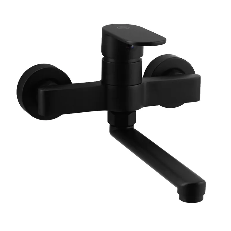 Sänkt pris Aquanello Casa Enspaks kökskran svart med utlopp 15 cm BL-1415-CS