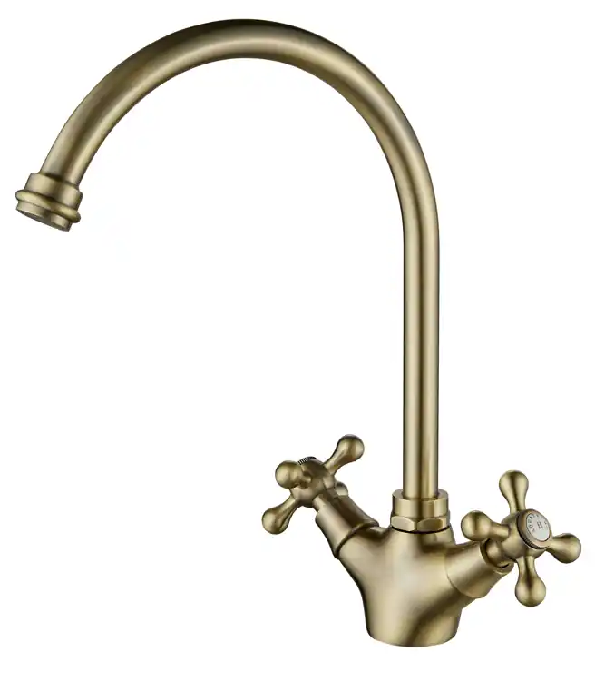 AquaTrimo Windsor klassiskt kök nostalgisk kökskran med rund pip brons 21WS7652BN Outlet