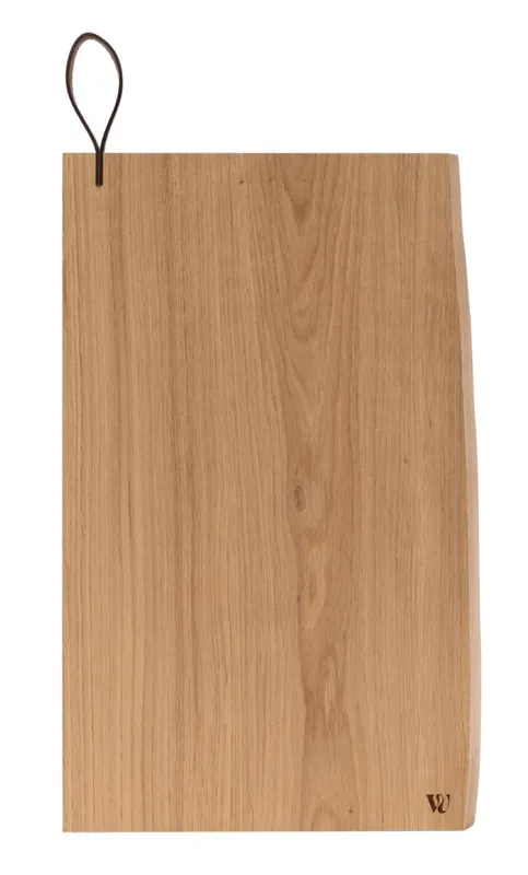 Kampanjpris Woodsea Chop-Chop Oak L - Ekträ Skärbräda 40x24cm med läderhandtag 1208971541
