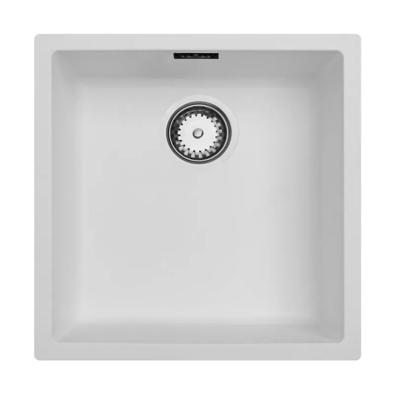 Expressleverans Vit diskho 40x40 cm, för under- och ovanmontering, med rostfri avloppsplugg 1208956392