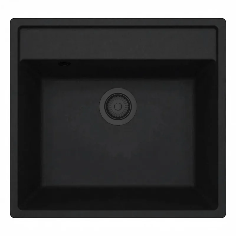 Populär GraniteMy Bremen granitho diskho 53x50 cm svart, infälld, underlimmad och planmonterad med kranhål 1208952256