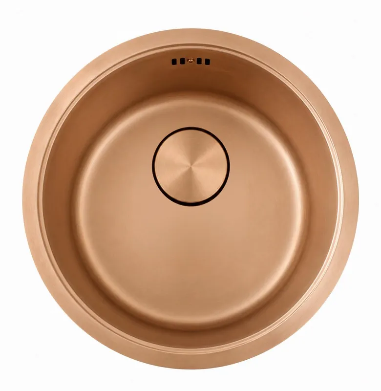 Pure.Sink Rondo Rund kopparhandfat för infälld, undermonterad och påbyggd installation, 37 cm, PRN38-62 Lägg i varukorgen