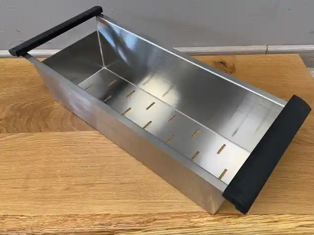 Ausmann borstad rostfritt stål insatslåda avfallsbehållare 44x18cm för diskbänk längd 40cm 1208953722 Handla nu
