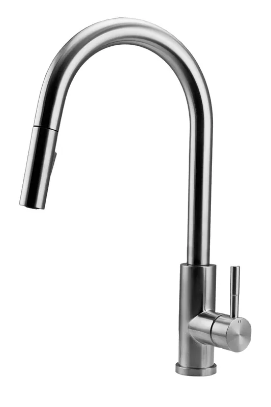 Pure.Sink Elite Steel Stream-S köksblandare rostfritt stål med utdragbar pip PS8045-02 Sänkt pris
