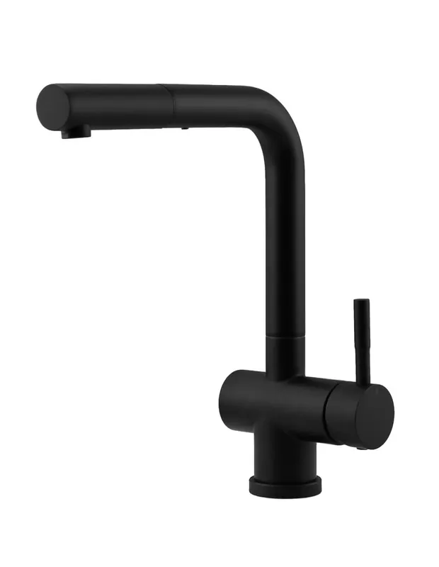 Pure.Sink Elite Steel Pulse-S köksblandare i matt svart med utdragbar pip PS8500-10 Kundfavorit