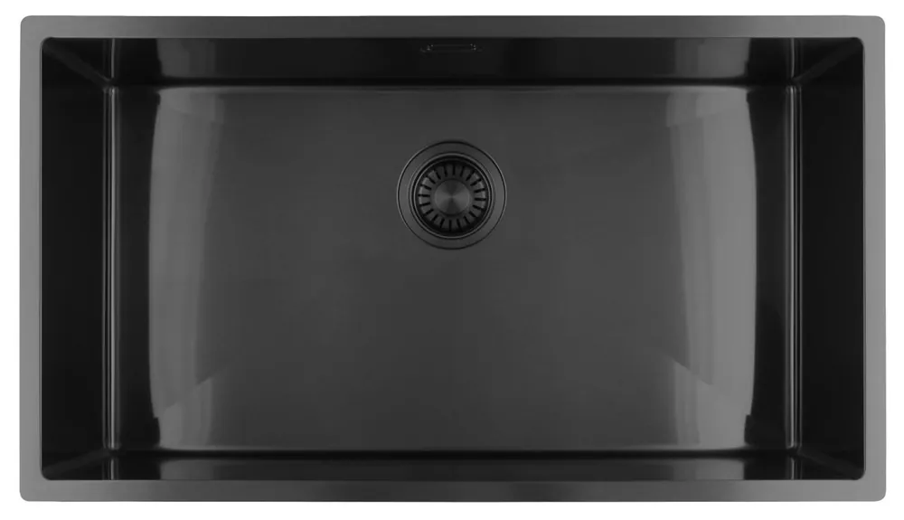 Pure.Sink Luxion Stor spola i gun metal, 74 x 40 cm, underbyggd, infälld och påbyggd PLX7440-61 prisnedsättning