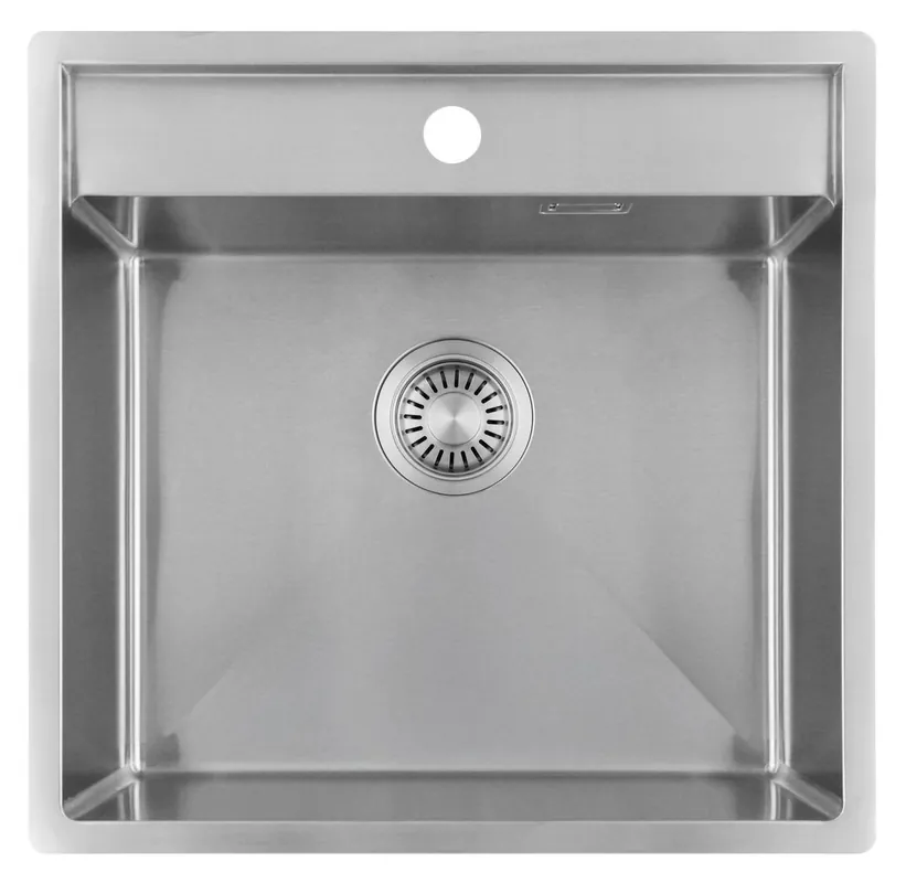 I lager Pure.Sink Luxion Rostfritt stål diskho 51x50 cm Tapwing med kranhål PLX5150T-02