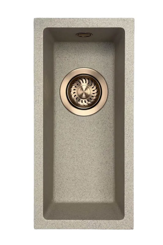 Begränsat erbjudande GraniteMy Universal granit beige sand liten diskho 17x40 cm påbyggnad underbyggnad och planinbyggnad med kopparplugg 1208968004