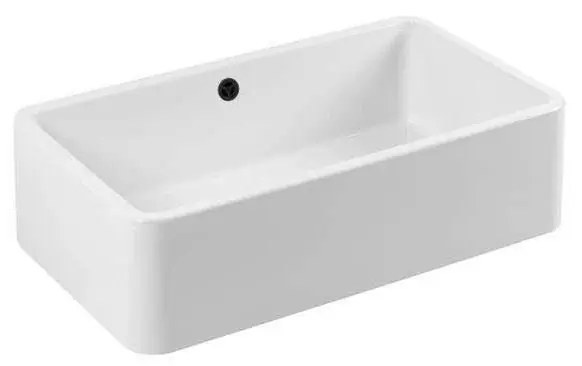 Ausmann Ceramic Mira Keramisk Vit Diskbänk - Undermontering och Mellanbyggnad 795 x 460 mm med Svart plugg 1208971469 Köp online