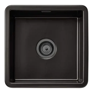 Reapris Ausmann Ceramic Ember Keramisk Matt Svart Kvadratisk Spolho Uppbyggnad och Underbyggnad 40 x 40 cm med Gun metal plug 1208971488