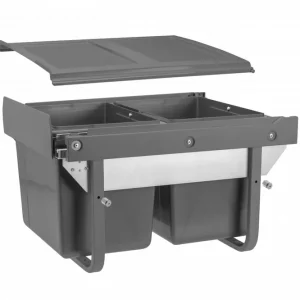 Garbi Sorter S-45-2-15 köksavfallshink för inbyggnad med 2 x 15 liters avfallsbehållare extra låg 1208957444 Billig