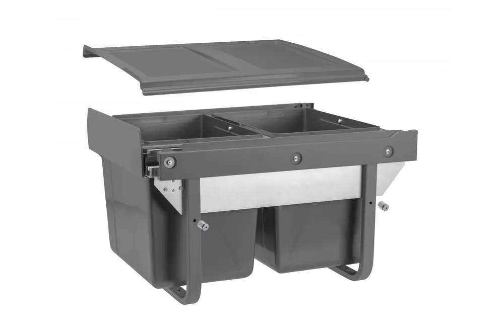 Garbi Sorter S-45-2-15 köksavfallshink för inbyggnad med 2 x 15 liters avfallsbehållare extra låg 1208957444 Billig