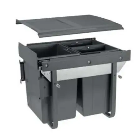 I lager Garbi Carrier C-45-3-H inbyggt avfallssystem med egna skenor och 3 avfallsbehållare 1 x 20 + 2 x 10 liter 1208957465