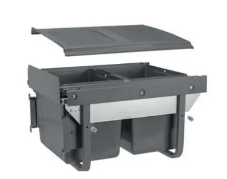 Garbi Carrier C-45-2 inbyggt avfallssystem med egna glidskenor och 2 avfallskärl 2 x 15 Liter 1208957467 Rabatt