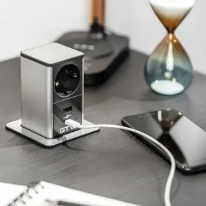 Beställ nu Möbeluttag TOWER, 1xSHUKO, USB A+C, kabel 1,5 m, vit