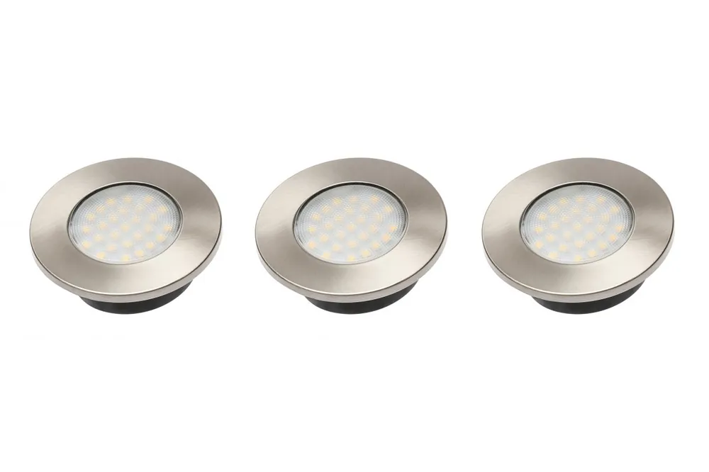 Decor Barri Köksbelysningsset med 3 runda infällda spotlights belysning varmvit 1208963014 Populär