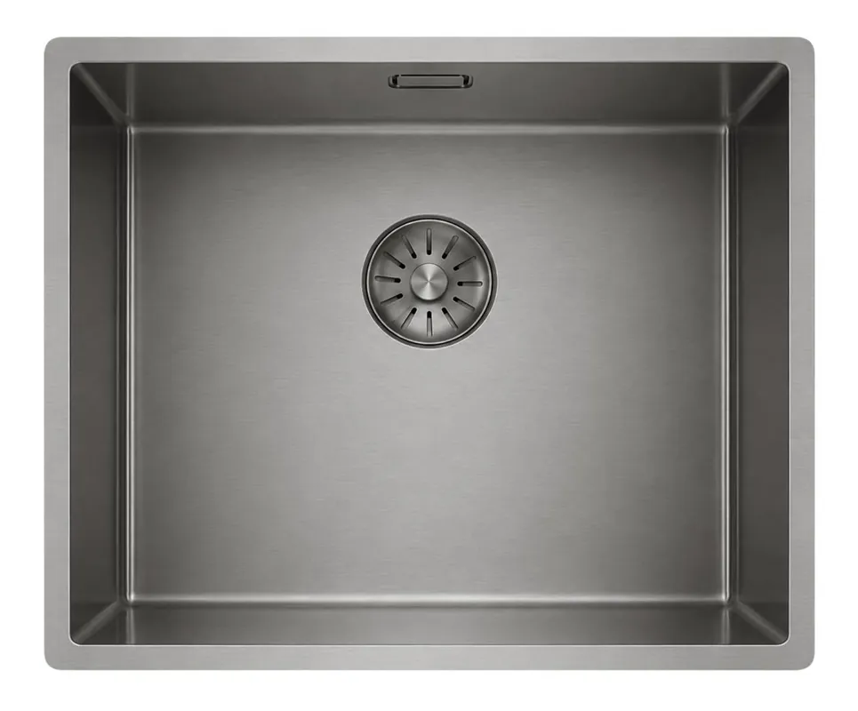 Köp online Pure.Sink Comfort PVD-belagd diskho i gun metal, 50 x 40 cm, 10 mm radie, för undermontering, planmontering och påbyggnad, PCM5040-61