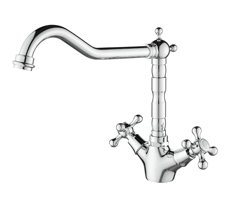 Aquanello Heritage Ascot Klassisk kökskran i nostalgisk stil, krom med vinklad pip CR-4002-HA Beställ idag
