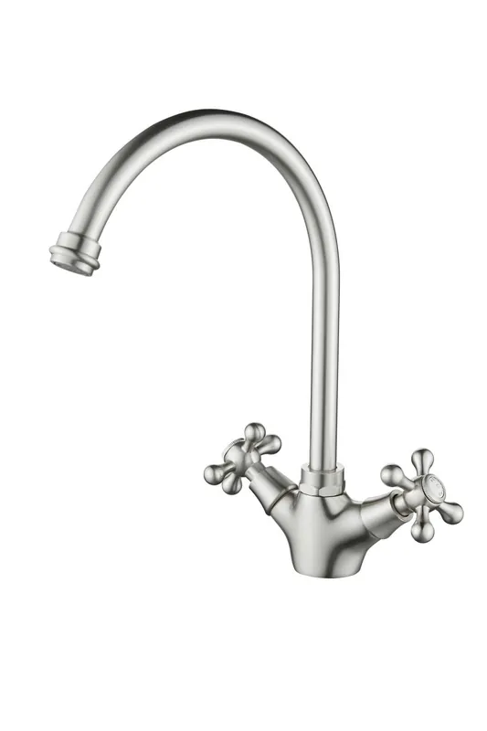 Aquanello Heritage Ascot Klassisk köksblandare i rostfritt stål med rund pip – NB-4003-HA Outlet