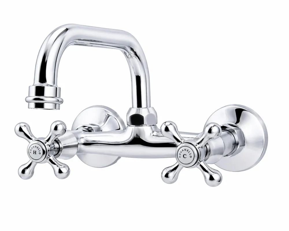 Aquanello Heritage Ascot Klassisk köksväggskran med övre utlopp, krom CR-4110-HA Snabb frakt
