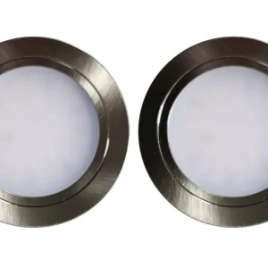 Snabb frakt Indux Luma Liten inbyggd köks-LED-spotlightsats 2 spotlights med LED-drivdon i rostfritt stål-look 1208972371
