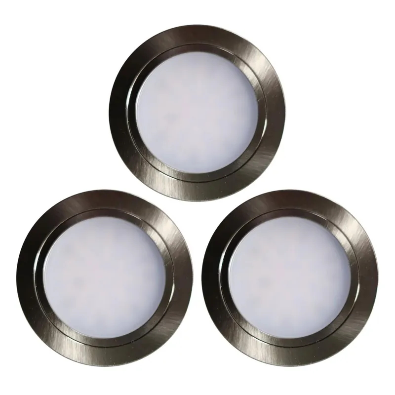 Rabatt Indux Luma Liten inbyggd köksbelysning Multi Tone LED Set 3 spotlights rostfritt stål-look 1208972379