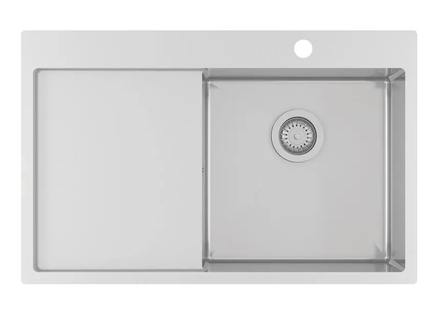 Ausmann Oder Blue rostfri diskho 78x50cm planmontering och ovanpå montering med avrinning 1208957121 Begränsad tid
