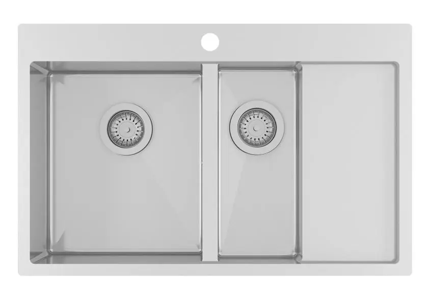 Endast idag Ausmann Oder Blue 1,5 rostfri diskho 78x50cm planmontering och ovanpå montering med avrinningsdel 1208957126