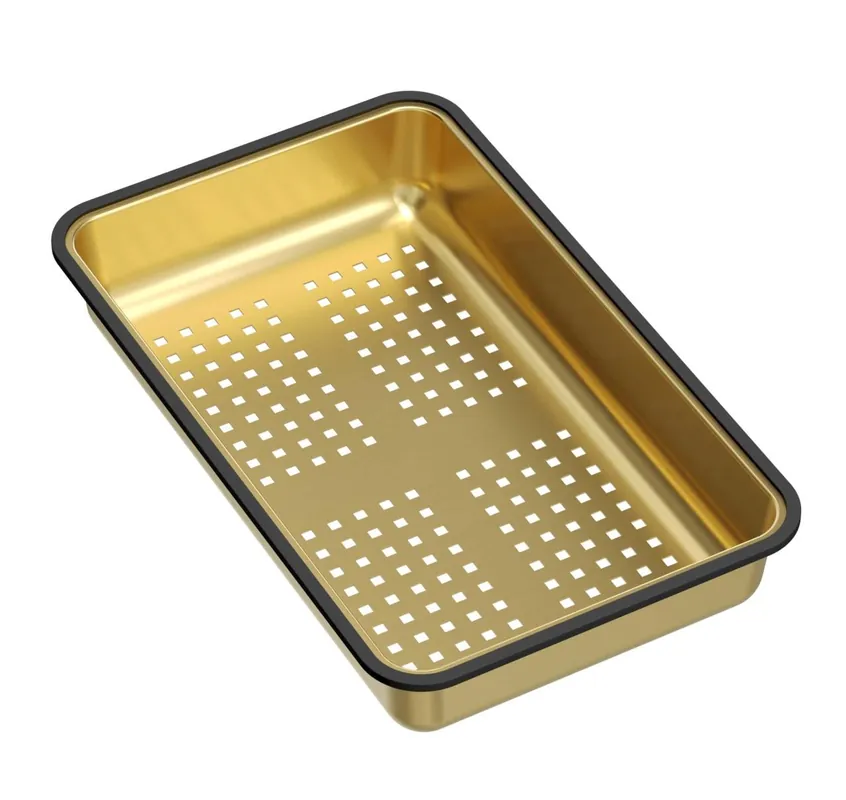 Köp online Quadri guldpläterad avfallsbehållare 38x23 cm för Newport diskhoar 1208967506