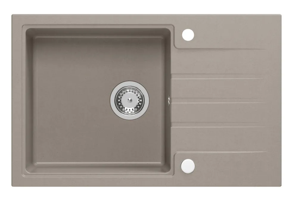 Quadri kofta taupe granit inbyggd diskho med avrinning, omvändbar 78x50cm 1208967384 Köp online