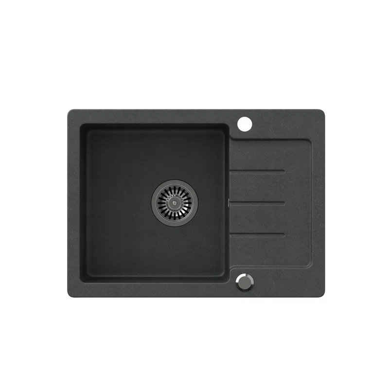 Begränsad tid Quadri Kendal antracit granitdiskho med avrinning 60x44cm omvändbar 1208967400