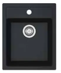 Franke Sirius 2 S2D 610.40 plast svart diskho 43x53cm överbyggnad med kranhål 114.0568.053 Snabb leverans