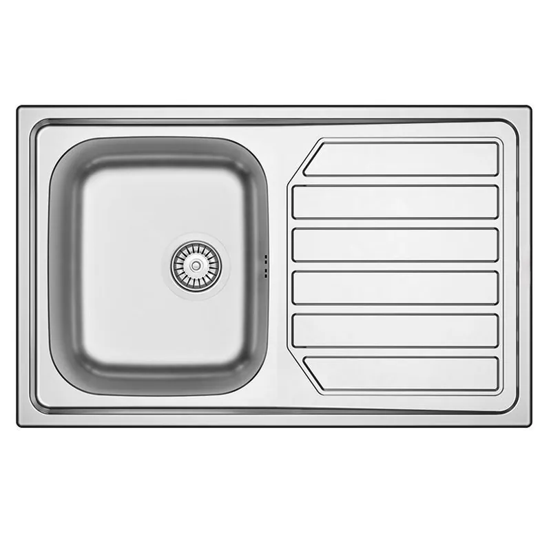 Banka Centurio 80-1 Rostfri Diskbänk för montering 80x50 cm med avrinningsdel 1208970034 Billigare