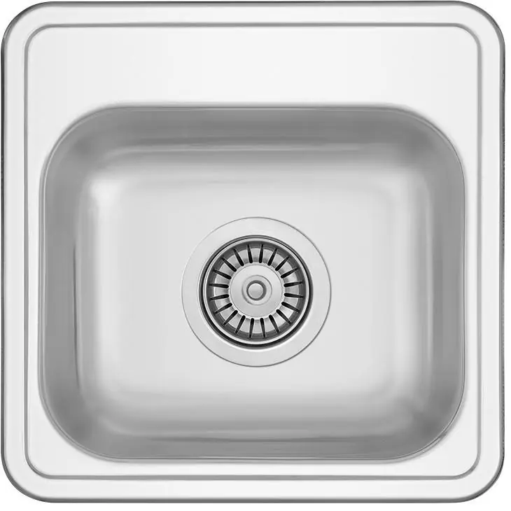 Banka Detroit RVS Diskbänk 381 x 381 mm Inbyggd med kranhålbank 1208970074 Erbjudandepris