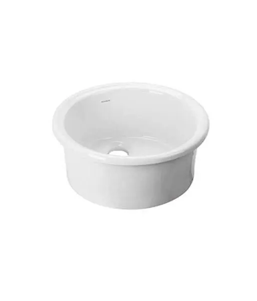 Endast idag Ausmann Ceramic Brook keramisk vit rund ovanpåliggande tvättställ 1208970092