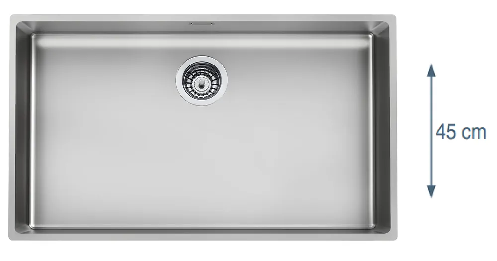 Expressleverans Foster L45 Special 45 cm lång rostfri stor diskho 80 x 45 cm undermonterad 1208953743
