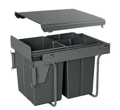 Garbi Carrier C-40-3-H inbyggt avfallssystem med egna skenor och 3 avfallsbehållare 1 x 20 + 2 x 10 Liter 1208957464 Populärt val