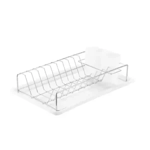 EPKA Diskställ krom/vit ståldiskställ 38x10x25cm 1208958240 Lägg i varukorgen