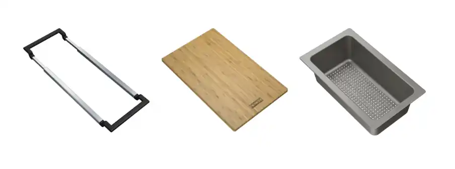 Trygg betalning Franke Universal Tillbehör All-In Set 1 - Skärbräda, Plastinsats och Teleskopisk Bro 112.0655.481