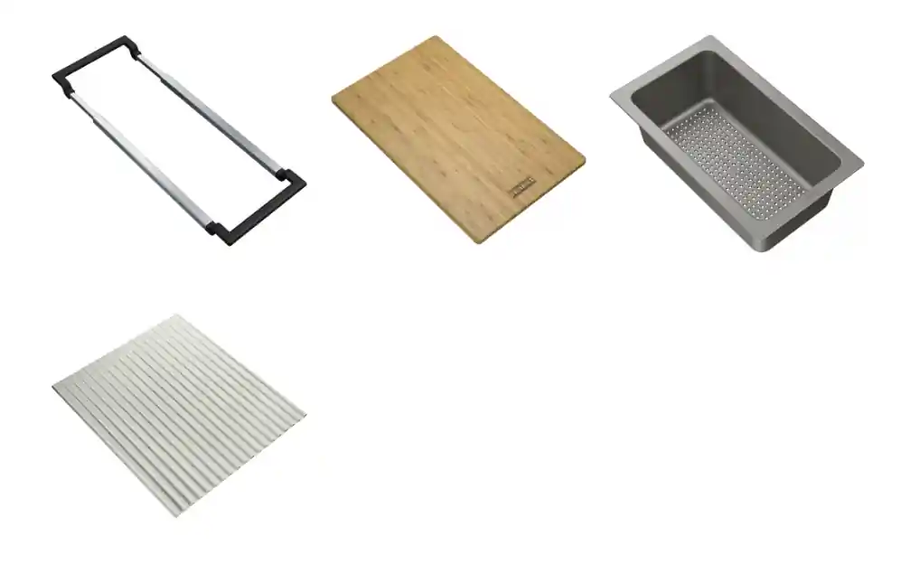 Extra rabatt Franke Universal Tillbehör All-In Set 3 - Skärbräda, Plastinsats, Avtappningsmatta och Teleskopbro 112.0655.483