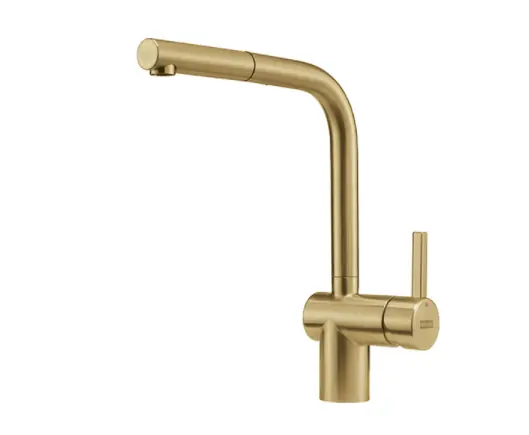 Rea Franke guld köksblandare Atlas Neo med utdragbar pip PVD guld 115.0681.242