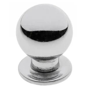 Zamak-knopp 1155, krom - Uppsättning av 17 Billigare