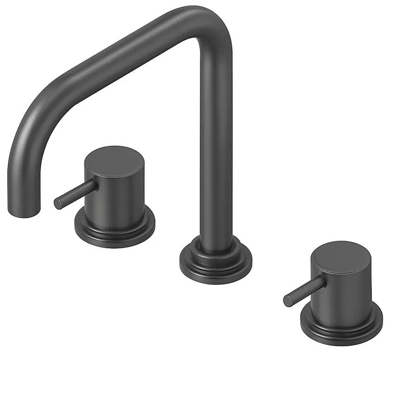 Waterevolution Flow 3-håls vinkelmonterad köksblandare med vridbar pip och anslutning för filtrerat vatten T152HGME gun metal Billigare