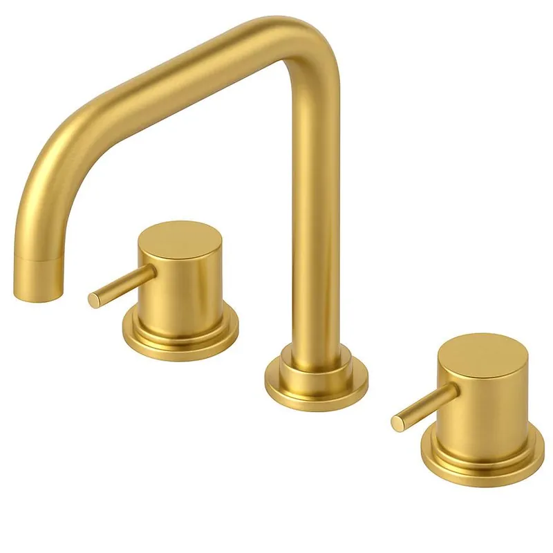 Waterevolution Flow 3-håls vinklad köksblandare med svängbar pip och anslutning för filtrerat vatten light gold T152HWGE Begränsat erbjudande