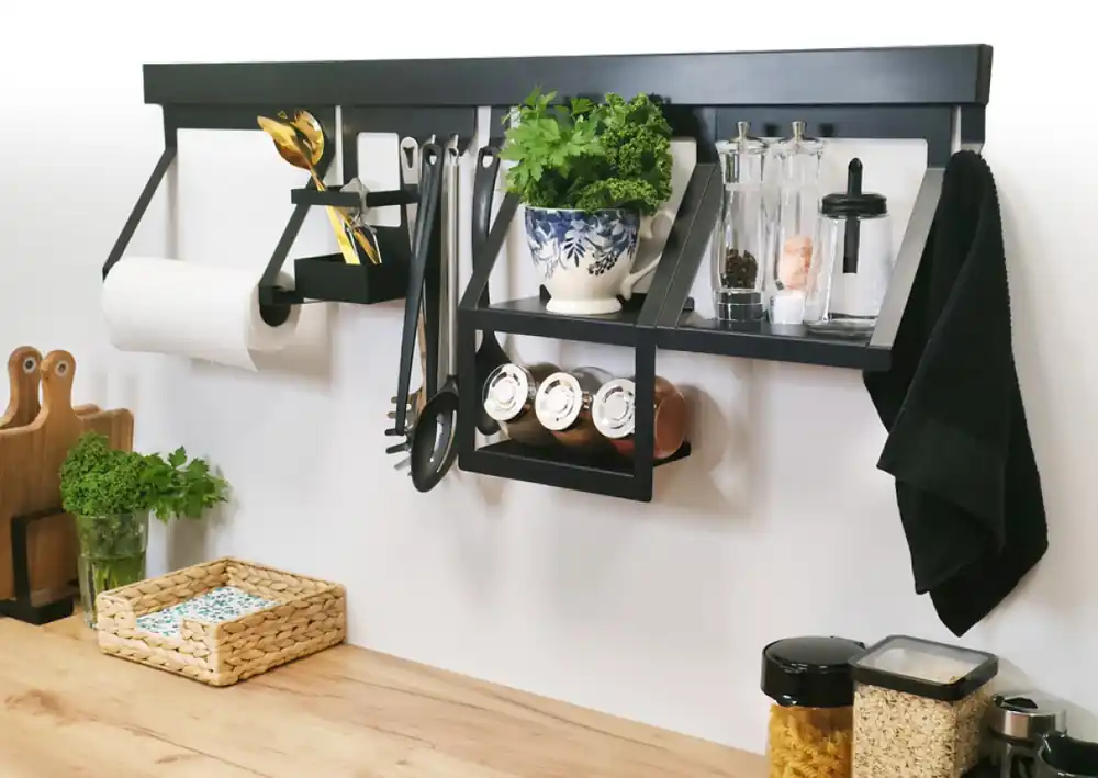 Beställ nu Epka Luxion Set Köksskenor 100 cm med Tillbehör Metall med Dold Montering Svart 1208969984