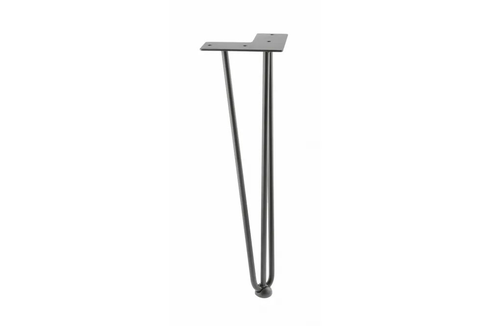 Hårnålsben ARTO med fot, 3 stänger, 12 x 406 mm, svart 1208963528 Rabatt