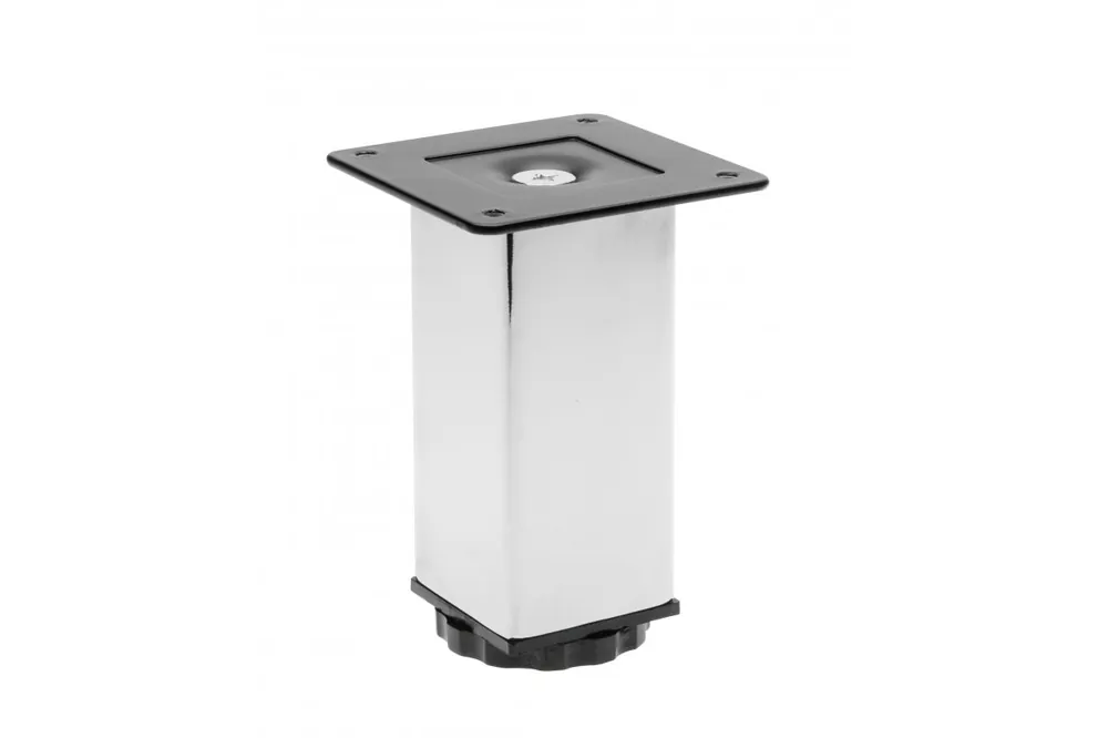 Fyrkantig fot 40x40, svart fäste, 60 mm + justering 1208963643 - Uppsättning av 7 Outlet